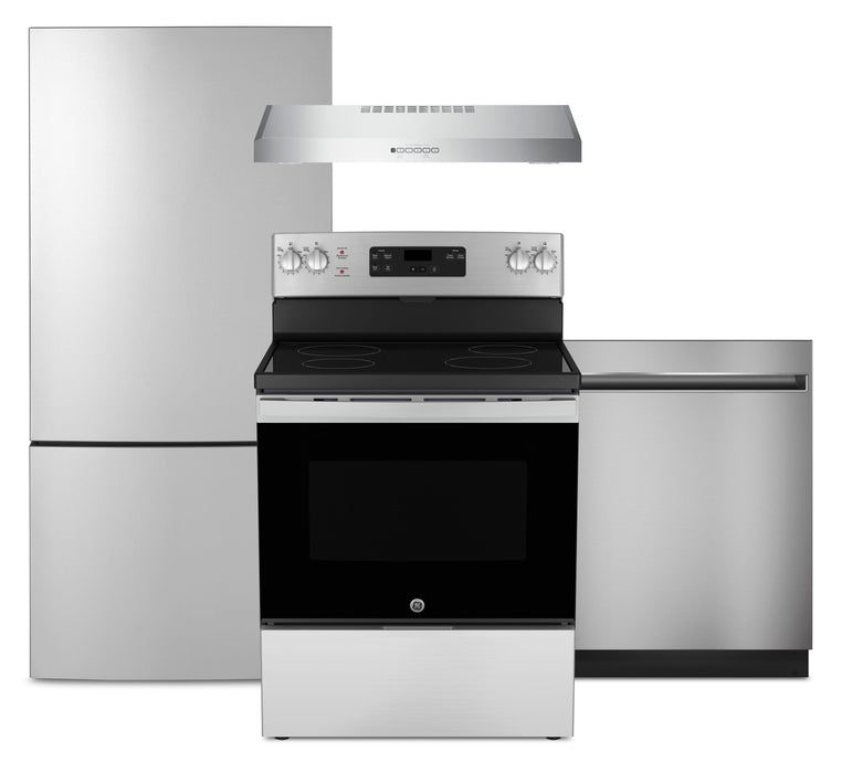 Ensemble de 4 électroménagers GE pour la cuisine - acier inoxydable 