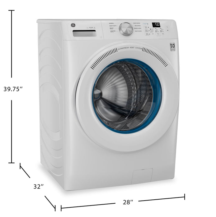 Laveuse GE à chargement frontal de 5,3 pi3 avec système de ventilation UltraFresh - blanche - GFW350SSYWW