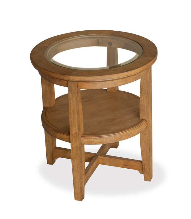 Table de bout Golding de 22 po avec rangement - brun miel
