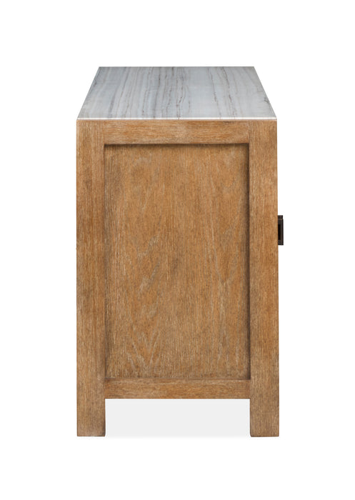 Console de couloir Grafton de 70 po avec dessus en marbre - brun sierra
