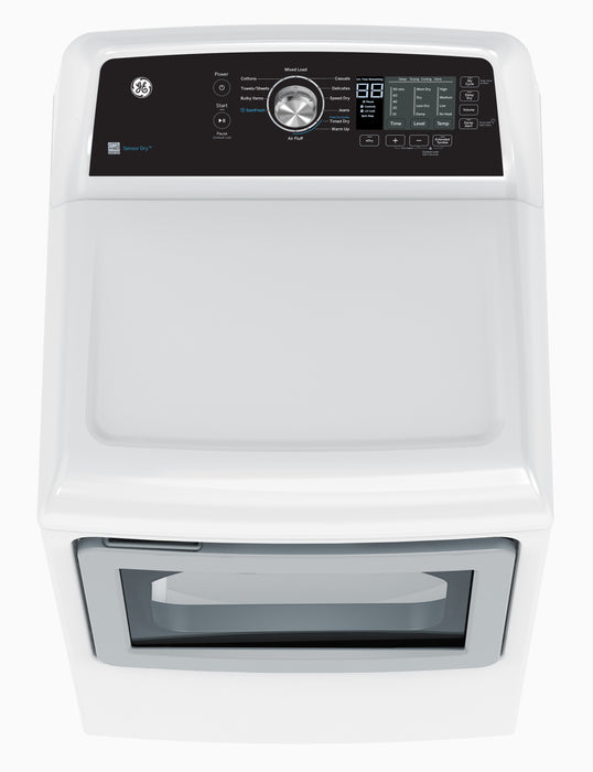 Sécheuse électrique GE de 7,4 pi³ avec cycle SaniFresh - blanche - GTD68EBMRWS