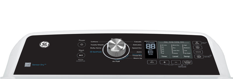 Sécheuse électrique GE de 7,4 pi³ avec cycle SaniFresh - blanche - GTD68EBMRWS