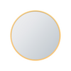 Miroir rond Arcus 30 po x 30 po fabriqué à la main - doré
