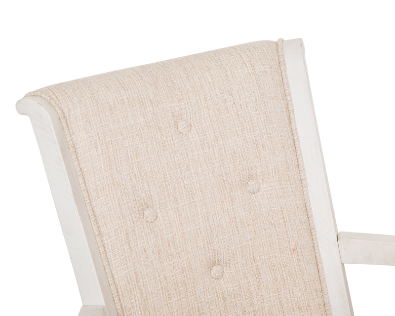Chaise rembourrée Milson de 22,5 po avec roulettes - albâtre