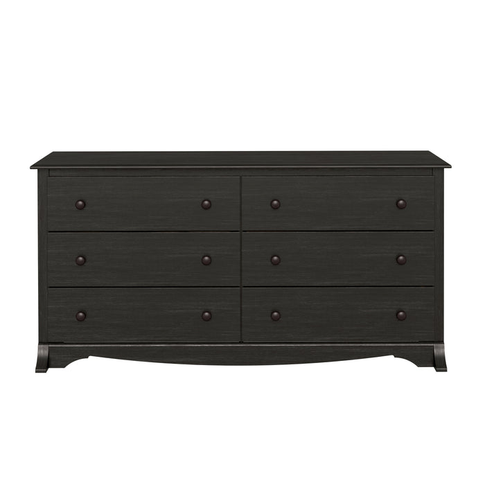 Commode verticale Jade à 6 tiroirs - noir délavé