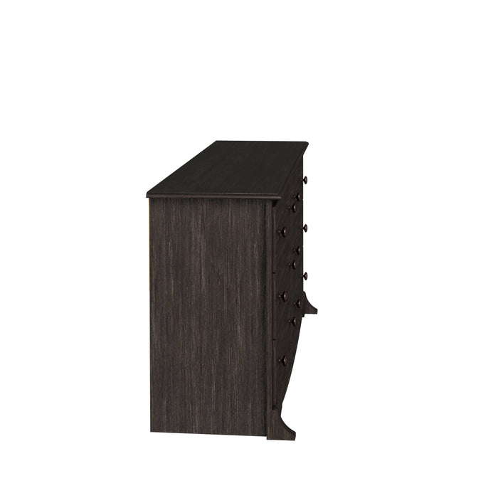 Commode verticale Jade à 6 tiroirs - noir délavé
