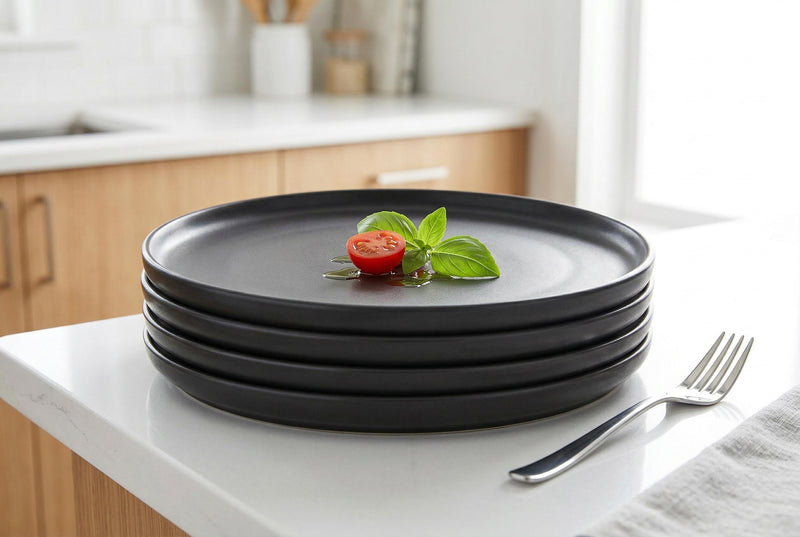 Ensemble de 4 Grandes Assiettes Lisbon en Gres