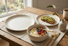 H2K Sesame 12-Piece Embossed Stoneware Dinnerware Set | Ensemble de Vaisselle H2K Sesame 12 Morceaux en Gres Texture