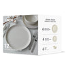 H2K Sesame 12-Piece Embossed Stoneware Dinnerware Set | Ensemble de Vaisselle H2K Sesame 12 Morceaux en Gres Texture