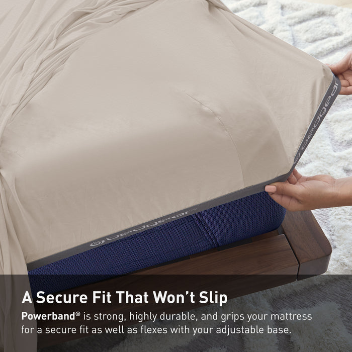 Ensemble de draps haute performance Hyper-LinenMC de BEDGEAR 4 pièces pour très grand lit - beige