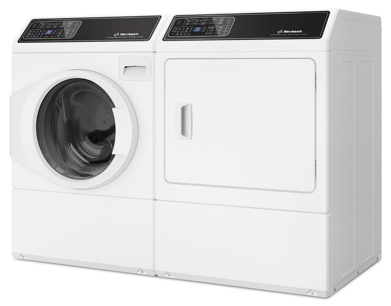 Laveuse à chargement frontal de 3,5 pi3 et sécheuse électrique de 7 pi3 Huebsch avec Pet PlusMC - blanches 