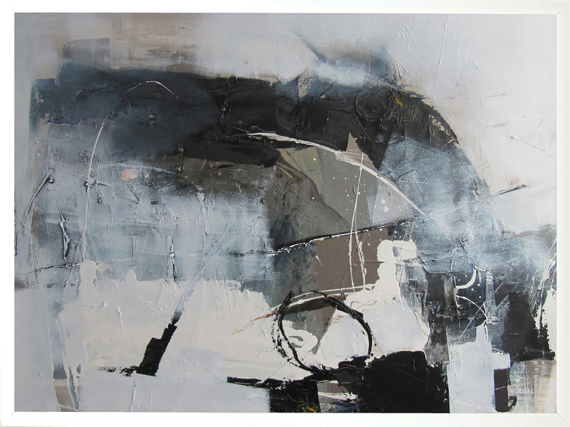 Œuvre d’art encadrée au fini lin « Abstract I » - 26 po x 38 po