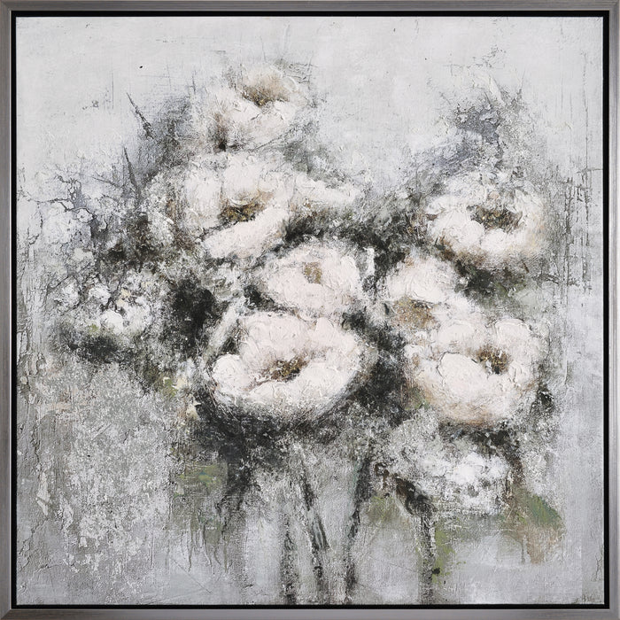 Peinture acrylique encadrée « Bouquet of Flowers » - 35,5 po x 35,5 po