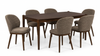 Ensemble de salle à manger Ivy 7 pièces avec table de 60 po (L) et 6 chaises - brun