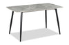Arlo 7pc Dining Set with Table & 6 Green Chairs, Sintered Stone & Metal, 55"W - Green & Grey/Black | Ensemble de salle à manger Arlo 7 pièces en pierre frittée et métal avec table de 55 po (L) et 6 chaises vertes - vert, gris et noir