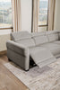 Cindy Crawford Home Aspen 4-Piece Power Reclining Sectional with Armless Chair - Silver | Sofa sectionnel à inclinaison électrique Aspen de Cindy Crawford Home 4 pièces avec fauteuil sans inclinable - argenté