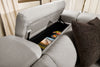 Cindy Crawford Home Aspen 4-Piece Power Reclining Sectional with Armless Chair - Silver | Sofa sectionnel à inclinaison électrique Aspen de Cindy Crawford Home 4 pièces avec fauteuil sans inclinable - argenté
