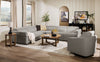 Cindy Crawford Home Aspen 4-Piece Power Reclining Sectional with Armless Chair - Silver | Sofa sectionnel à inclinaison électrique Aspen de Cindy Crawford Home 4 pièces avec fauteuil sans inclinable - argenté