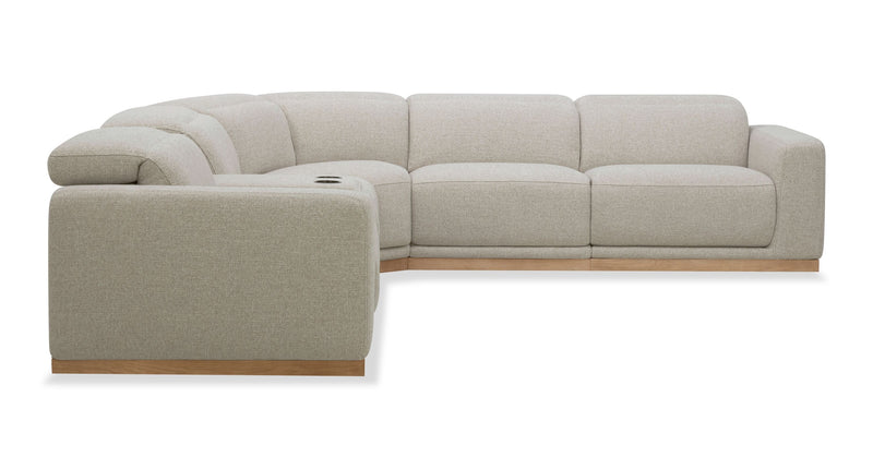 Sofa sectionnel à inclinaison électrique Balance 6 pièces avec appuie-têtes électriques - gingembre