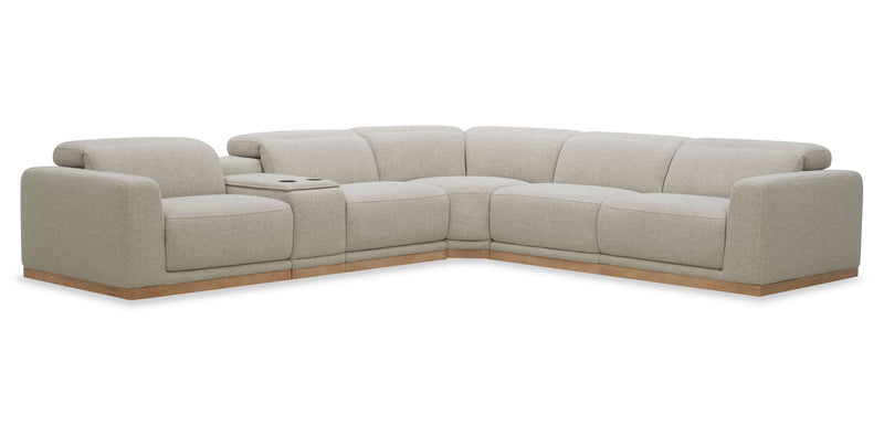 Sofa sectionnel à inclinaison électrique Balance 6 pièces avec appuie-têtes électriques - gingembre