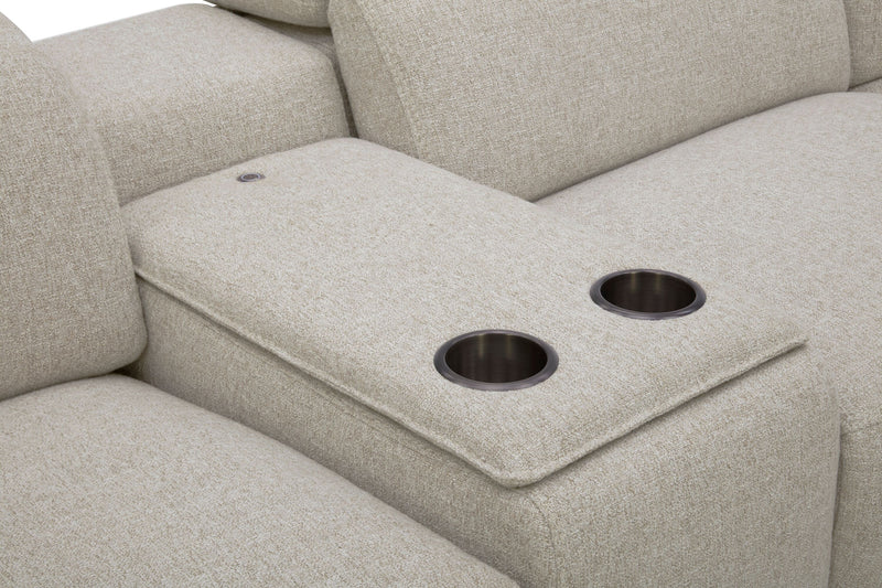 Sofa sectionnel à inclinaison électrique Balance 6 pièces avec appuie-têtes électriques - gingembre