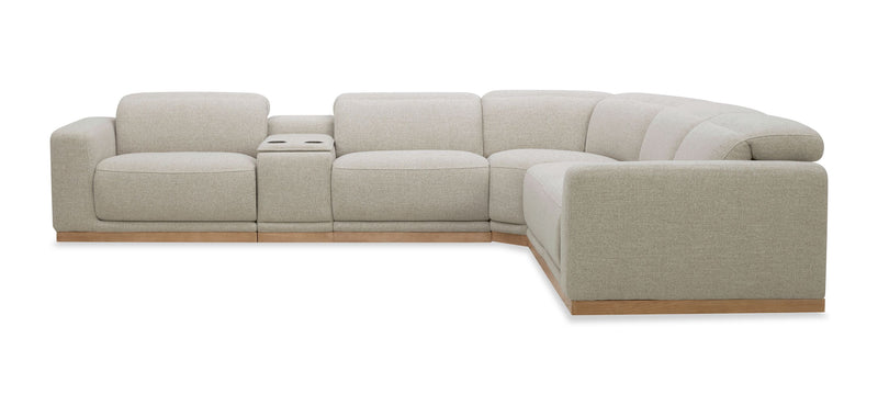 Sofa sectionnel à inclinaison électrique Balance 6 pièces avec appuie-têtes électriques - gingembre