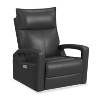 Fauteuil à inclinaison électrique Carlos de 31 po en cuir véritable de qualité supérieure avec coulissement et pivotement - gris