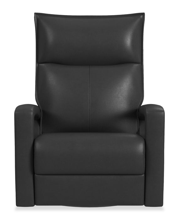 Fauteuil à inclinaison électrique Carlos de 31 po en cuir véritable de qualité supérieure avec coulissement et pivotement - gris