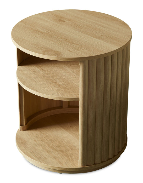 Table de bout moderne Juniper de 20 po - chêne naturel