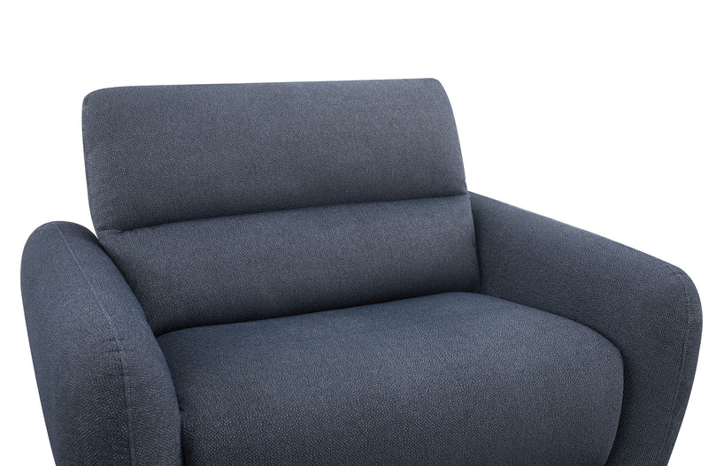 Fauteuil à inclinaison électrique Kaia de Cindy Crawford Home de 54 po en tissu avec appuie-tête électrique - indigo