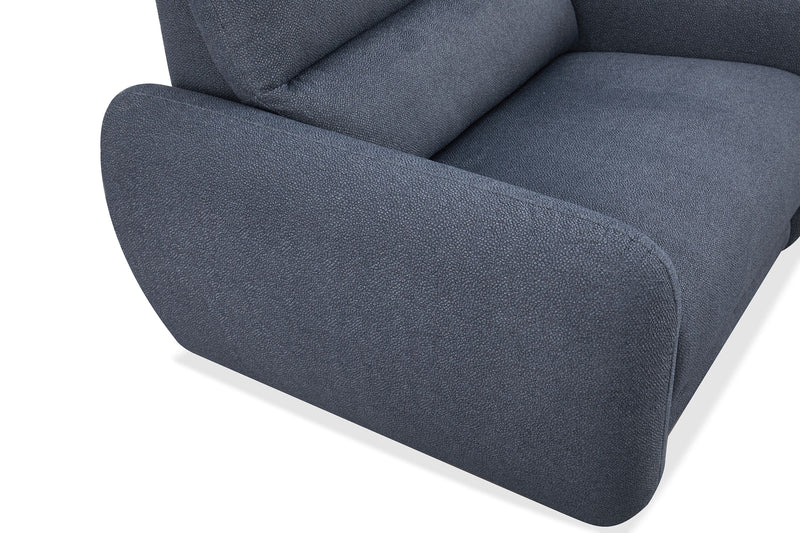 Fauteuil à inclinaison électrique Kaia de Cindy Crawford Home de 54 po en tissu avec appuie-tête électrique - indigo