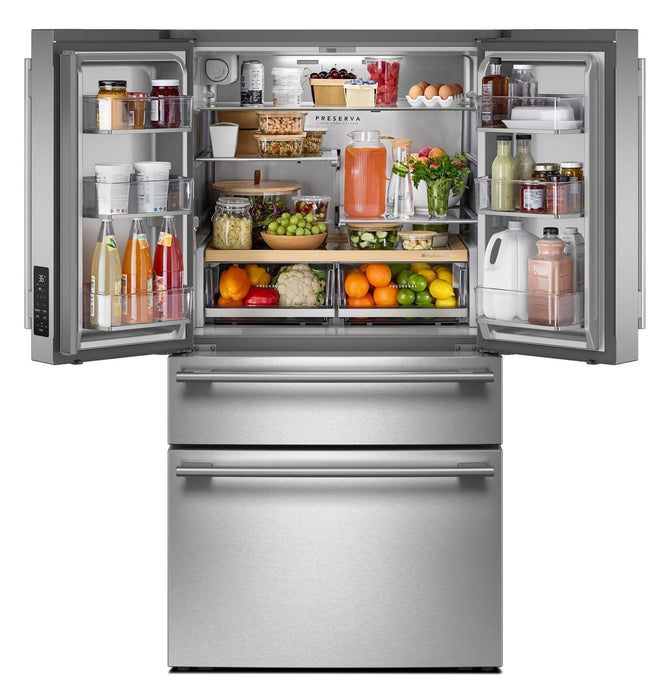 Réfrigérateur KitchenAid de 30 pi³ à portes françaises - acier inoxydable PrintShield - KRMF336SPS