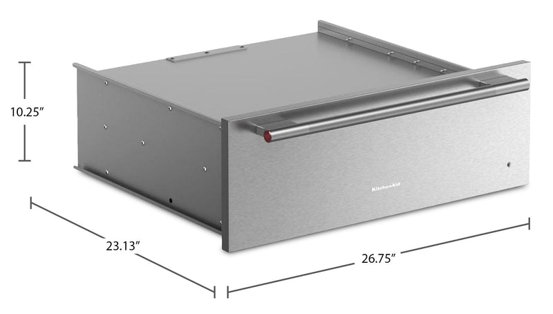 Tiroir-réchaud mijoteuse KitchenAid de 27 po - acier inoxydable PrintShieldMC - KWES727SPS