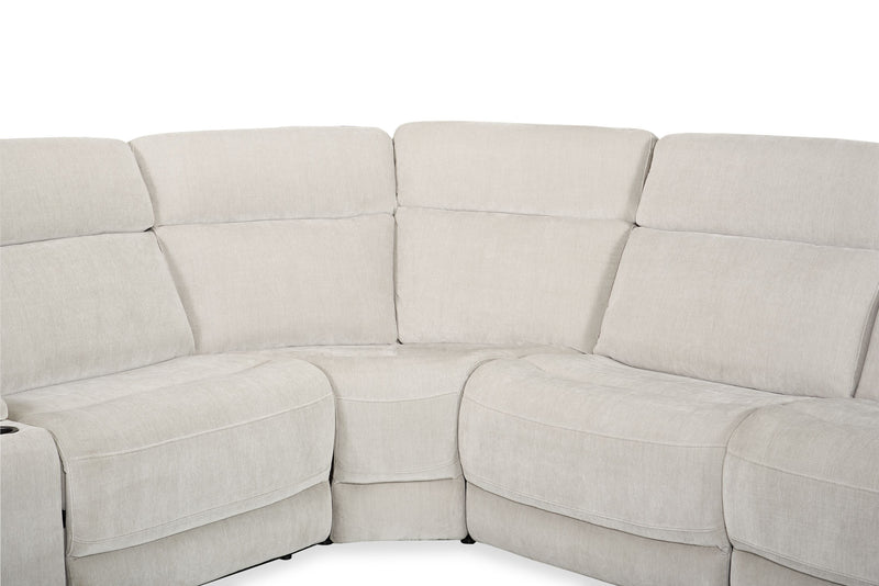 Sofa sectionnel à inclinaison électrique Legacy de 6 pièces avec confort Shaq-o-pedi et sonore 3D immersif - gris 