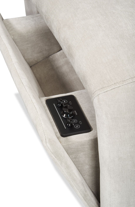 Sofa sectionnel à inclinaison électrique Legacy de 6 pièces avec confort Shaq-o-pedi et sonore 3D immersif - gris 