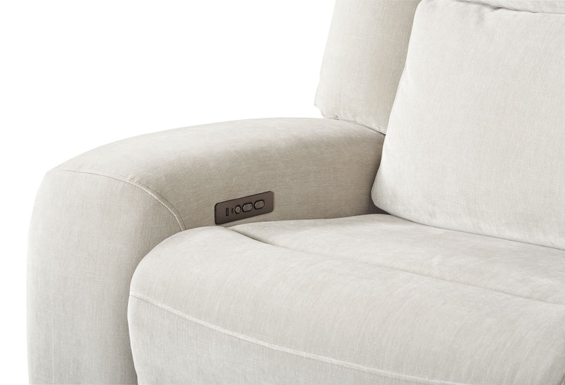 Sofa sectionnel à inclinaison électrique Legacy de 6 pièces avec confort Shaq-o-pedi et sonore 3D immersif - gris 