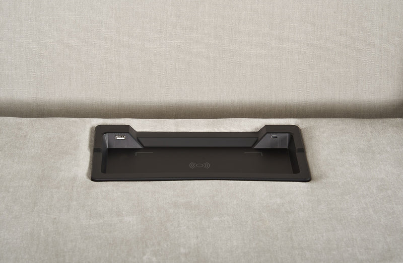 Sofa sectionnel à inclinaison électrique Legacy de 6 pièces avec confort Shaq-o-pedi et sonore 3D immersif - gris 