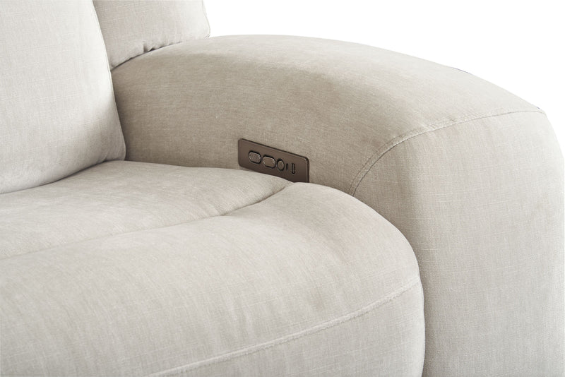 Sofa sectionnel à inclinaison électrique Legacy de 6 pièces avec confort Shaq-o-pedi et sonore 3D immersif - gris 