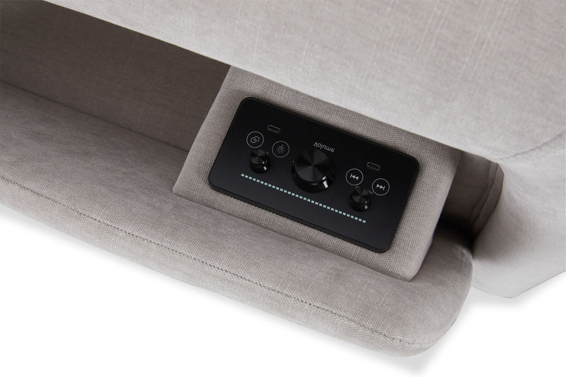 Sofa sectionnel de droite à inclinaison électrique Legacy de Shaquille O’Neal Home 6 pièces avec confort Shaq-o-pedic - gris 