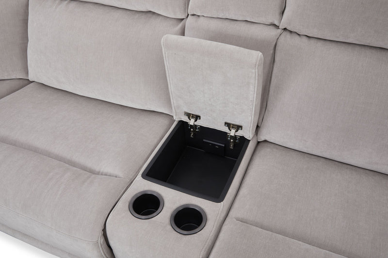 Sofa sectionnel de droite à inclinaison électrique Legacy de Shaquille O’Neal Home 6 pièces avec confort Shaq-o-pedic - gris 