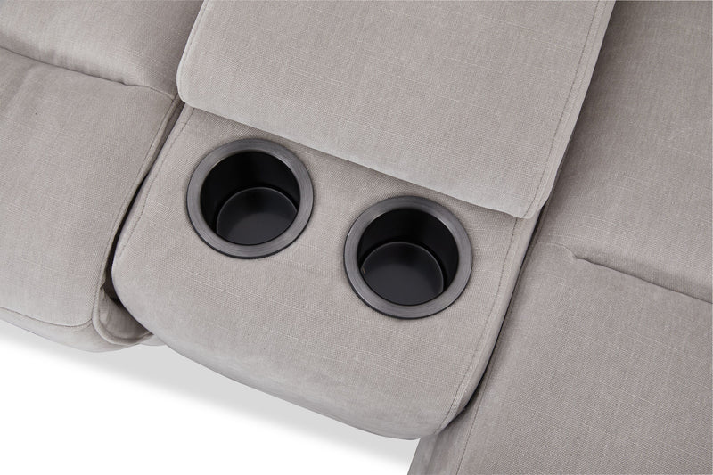 Sofa sectionnel de droite à inclinaison électrique Legacy de Shaquille O’Neal Home 6 pièces avec confort Shaq-o-pedic - gris 