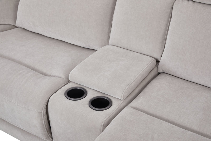 Sofa sectionnel de droite à inclinaison électrique Legacy de Shaquille O’Neal Home 6 pièces avec confort Shaq-o-pedic - gris 