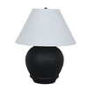 Lampe de table Sidney de 14 po avec abat-jour en lin - noire