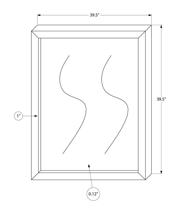 Miroir de commode de chambre à coucher Soren, à fixer au meuble ou à suspendre au mur - gris graphite 