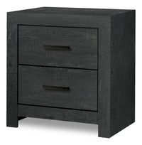 Table de nuit Soren de 22 po (L) x 24 po (H) à 2 tiroirs - gris graphite