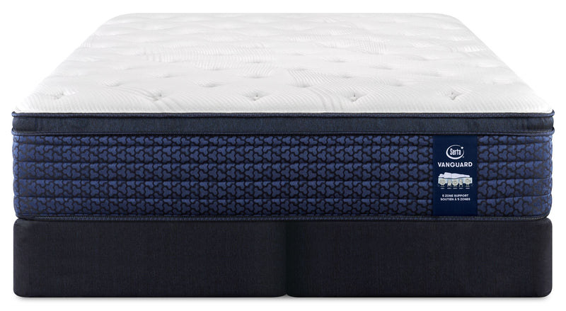 Ensemble matelas moyen à Euro-plateau Stonebridge Vanguard de Serta pour très grand lit 