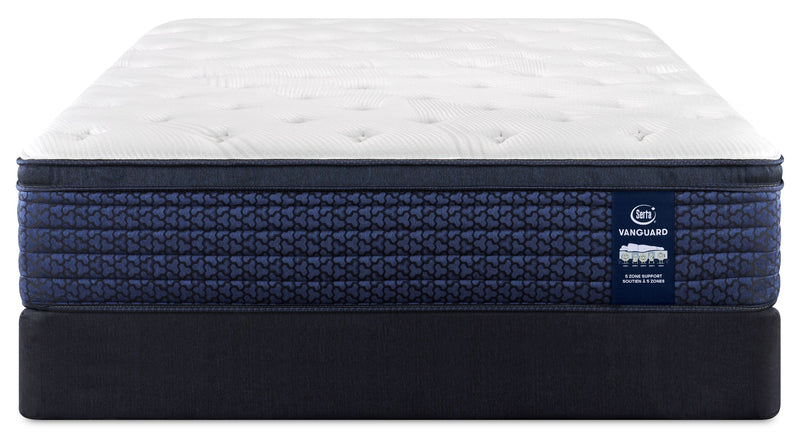 Ensemble matelas moyen à Euro-plateau Stonebridge Vanguard de Serta pour lit simple 