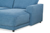 Voyage Modular 4-Piece U-Shaped Fabric Sectional with Removable Back Cushions – Blue | Sofa sectionnel modulaire en forme de U Voyage 4 pièces en tissu avec coussins de dossier amovibles - bleu