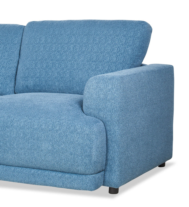 Sofa sectionnel modulaire Voyage 5 pièces en tissu avec coussins de dossier amovibles - bleu