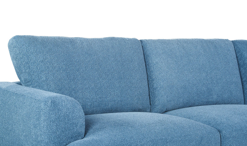 Sofa sectionnel modulaire Voyage 5 pièces en tissu avec coussins de dossier amovibles - bleu